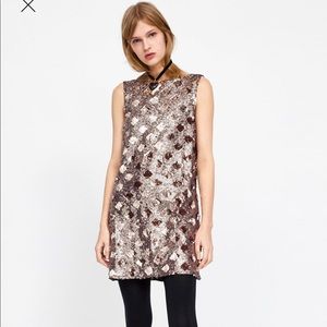 NWT zara Diamond sequin dress